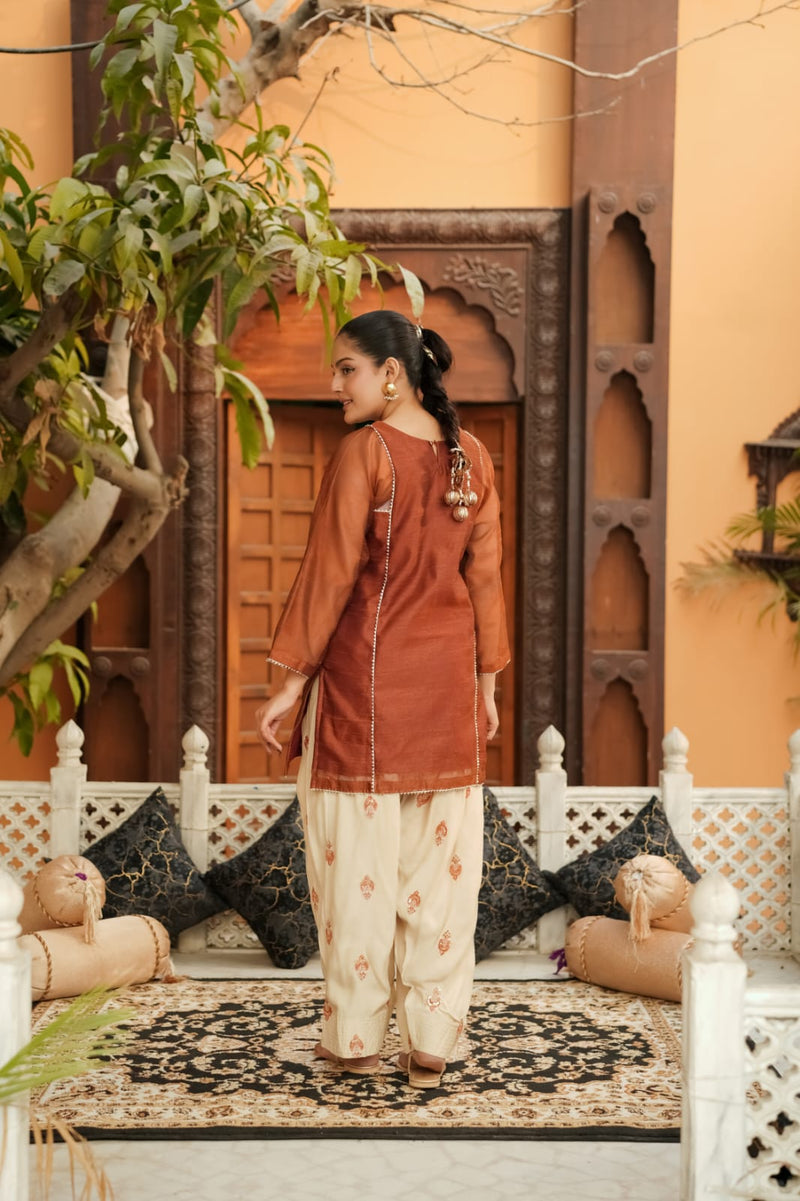 RAHI CHARM (A0013) - 2 Piece Summer Cotton Net with Embroidered Shalwar